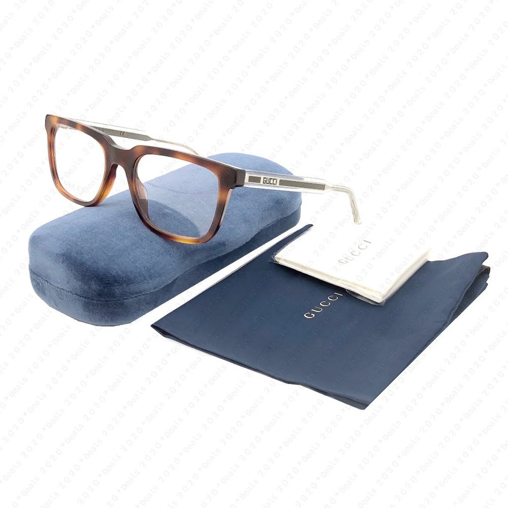 New GUCCI GG0560O 002 53mm Havana Crystal Eyeglasses